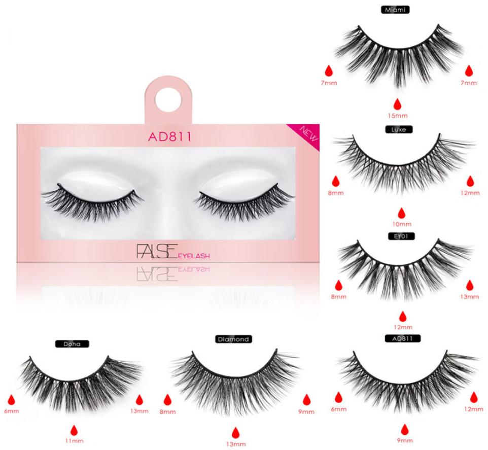 

3D Faux Mink Hair Eyelashes Natural Long Full False Eyelash Volume Lightweigt Makeup Lashes Extension Tool 8 Style6305089