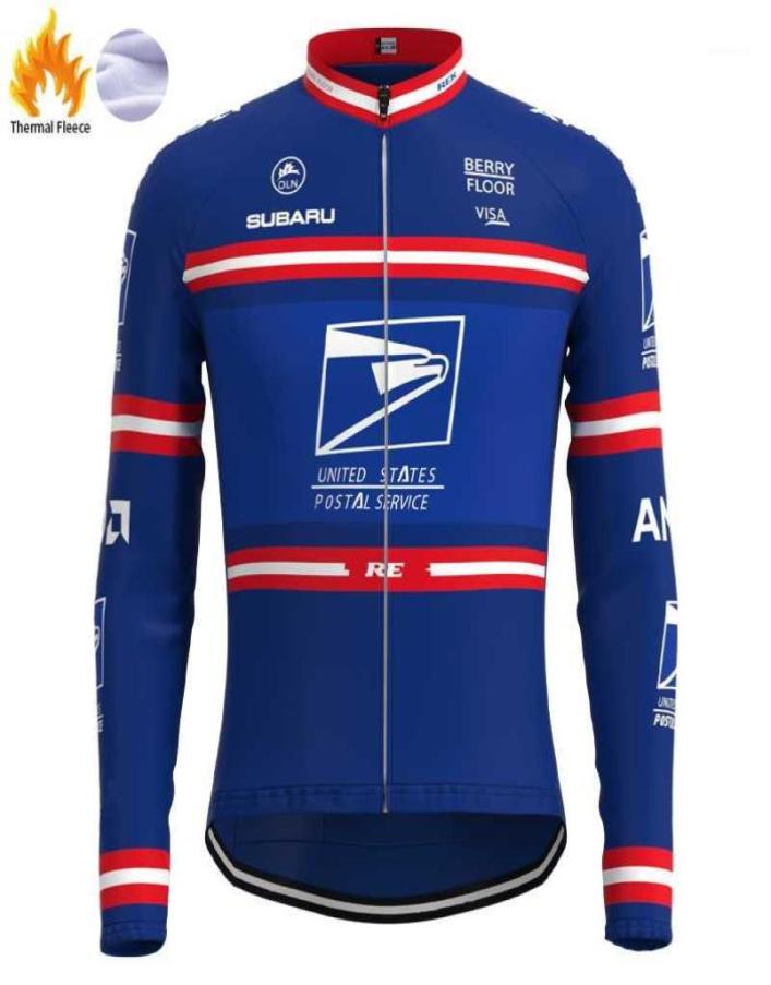 

Competition US Postal Team Man Retro Cycling Jersey Fleece Long Sleeves Clothing Mtb Bike Triathlon Hombre16954458, Red