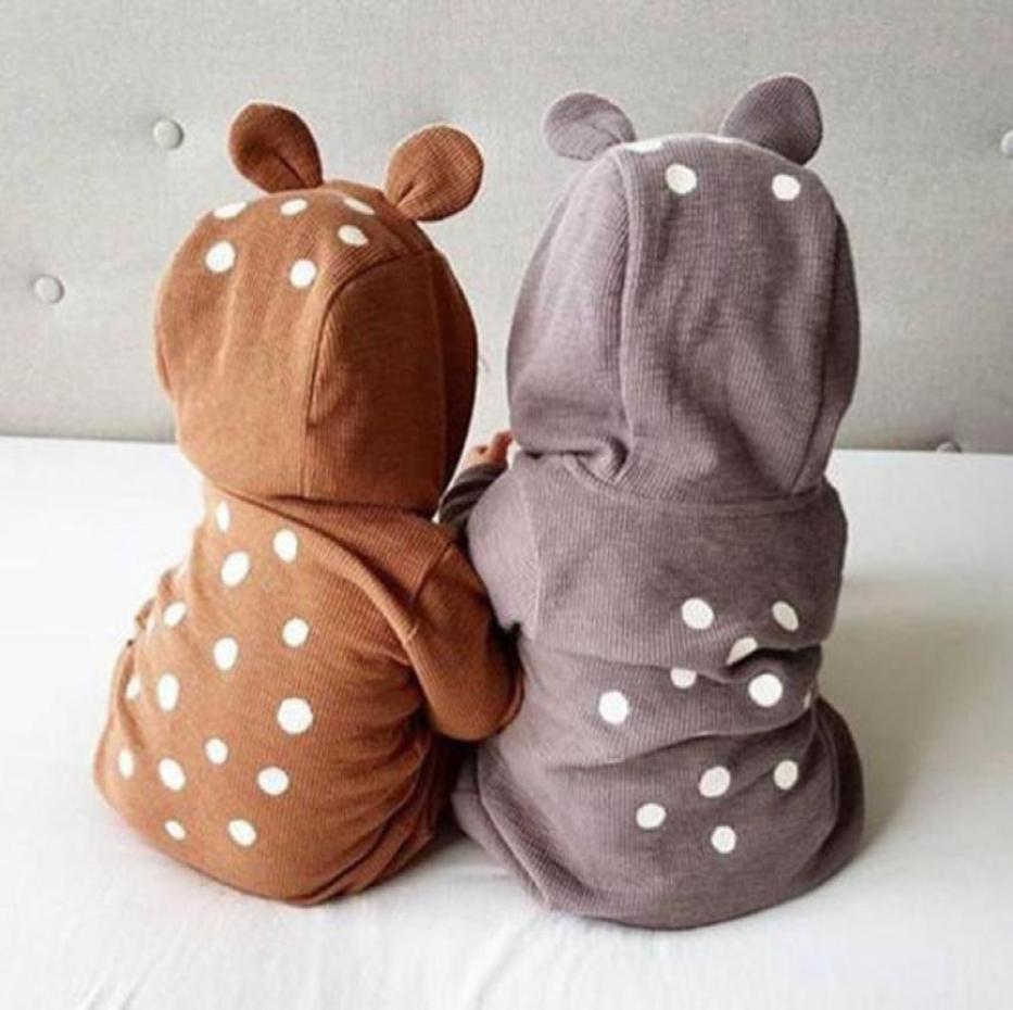 

Baby Boy Girl Infant Deer 3D Ear Hooded Warm Winter Autumn Long Sleeve Playsuit Romper Jumpsuit Clothes Outfit Jumpsuits1818975, Brown
