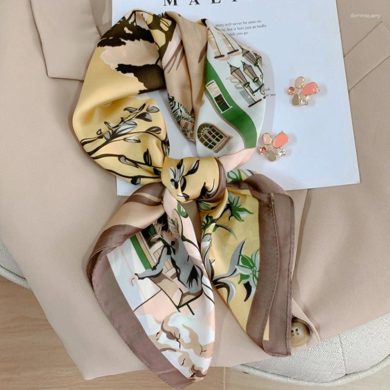 

Scarves Silk Small Square Scarf Women's Versatile Decorative Printed Dual-purpose Shawl Headband Binding Bag