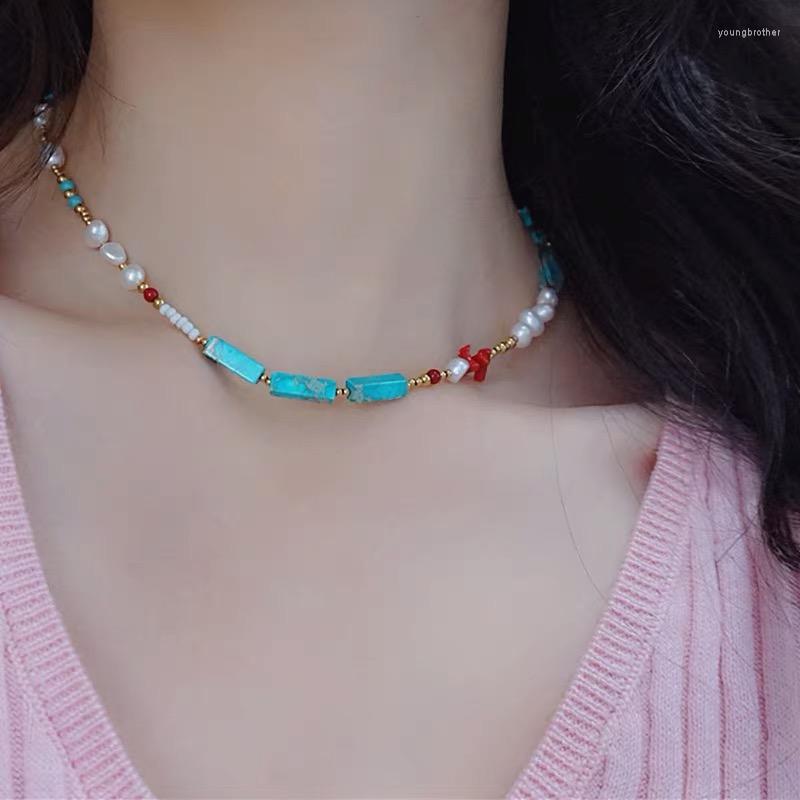 

Chains Exquisite Fashion Trend Small Freshwater Pearl Necklace Hand Adjustable Beaded Bohemian Jewelry