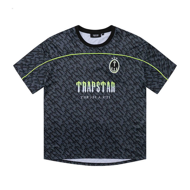 

Designer Mens t Shirt Trapstar Football Jersey Summer Casual Hip Hop Streetwear High Version Sportswear Short Sleeve G50q, Gray