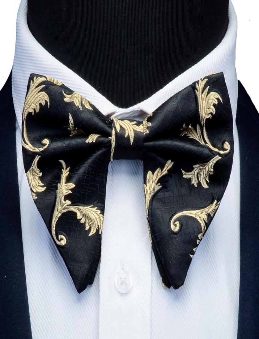 

Big Bow Ties Mens Novelty Floral Bowtie Red Black Solid Fashion Flowers For Men Wedding Accessories8764317