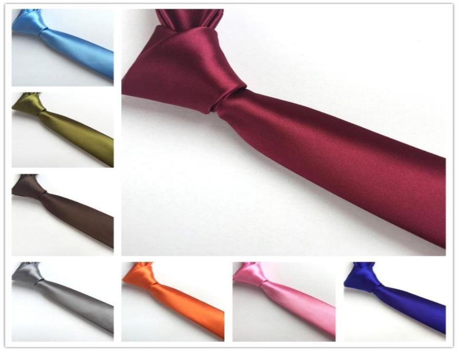 

Bow Ties Colors Fashion Solid Color Woven Tie Casual Skinny Necktie WholeBow2835568