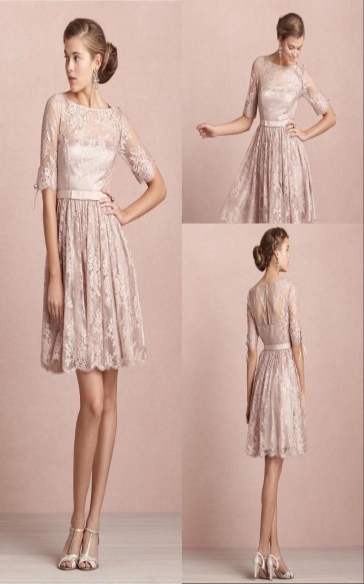 

ZCD064 New A Line High Collar Tea Rose Lace Short Cocktail Dresses vestidos de noiva 4164136, Lilac