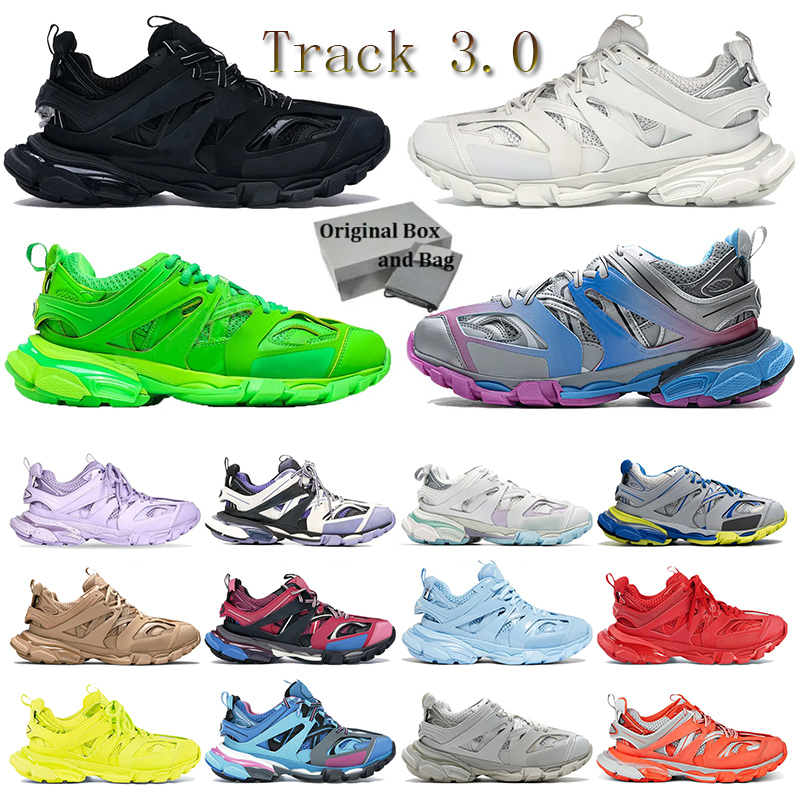 

Luxury Men Women designer shoes 3 3.0 Triple white black Sneakers Balencaigas Shoes Tess.s. Gomma Balenciaga Trainer Printed Plate-forme trainers mens shoes, 1 (34) white blue pink