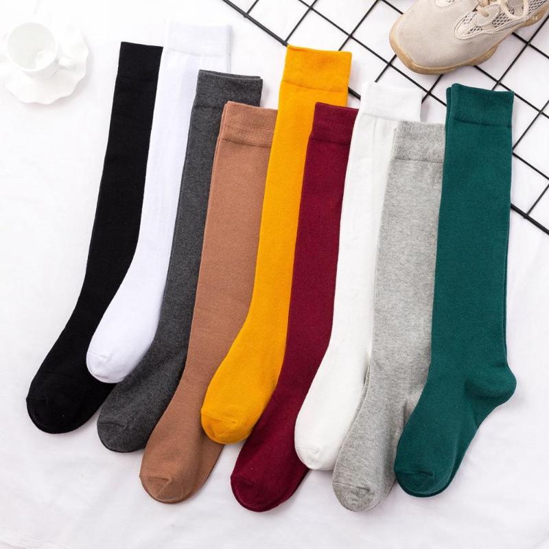 

Women Socks 8 Colors For Cotton Autumn Winter Long Harajuku Female Casual Trick Warm Student Ladies Solid Color Sox 2023, Black