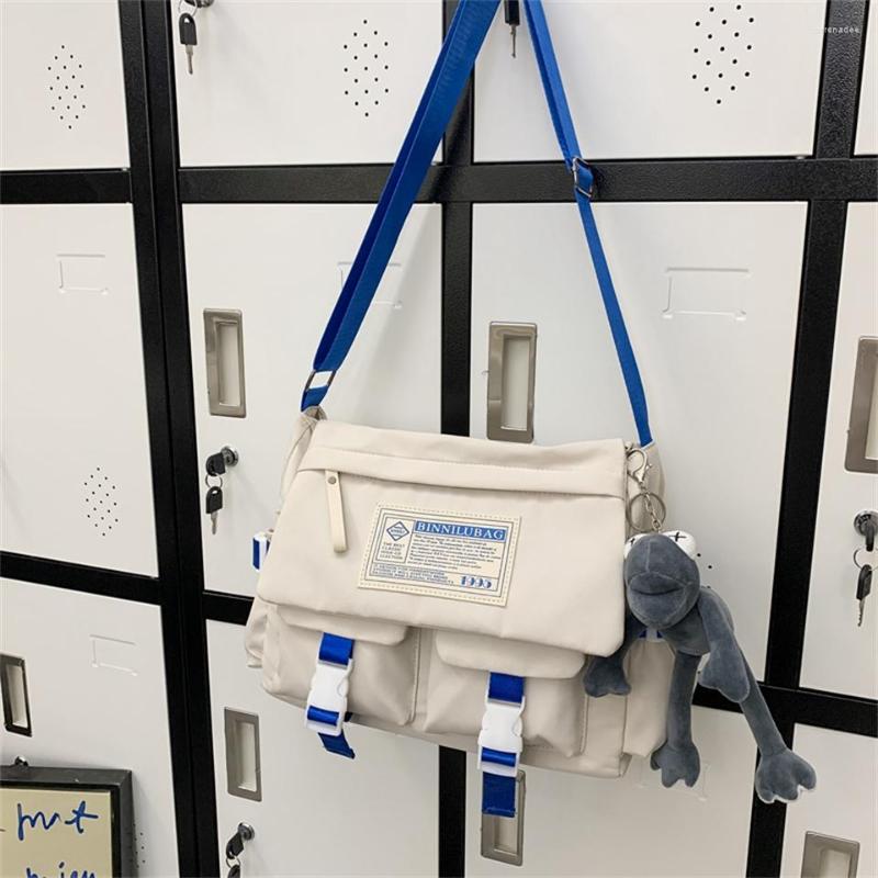 

Evening Bags Casual Totes Large Capacity Nylon Shoulder For Women 2023 Ladies Messenger High Quality Female Handbags Sac, Black white with pen