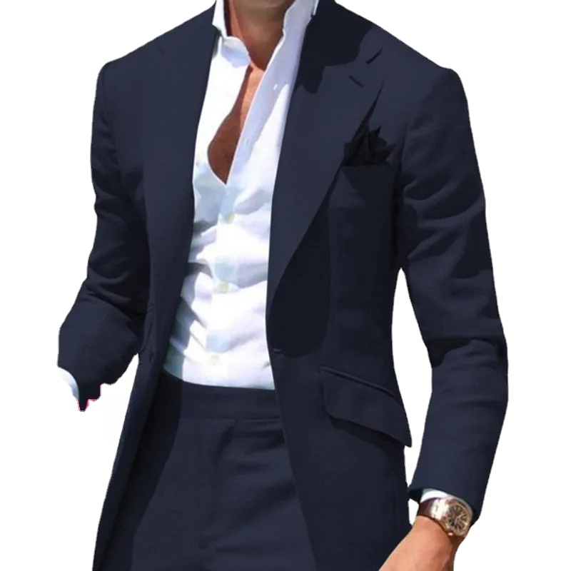 

Customize One Button Wedding Tuxedos Notch Lapel Mens Suit Two Pieces Formal Business Mens Jacket Blazer Groom Tuxedo Coat Pants 01269, Same as image7