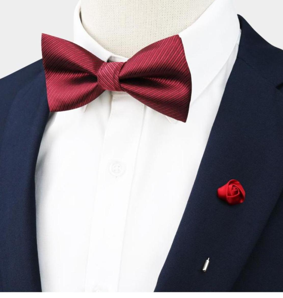 

Bow Ties Wine Red Tie For Men High Quality Two Layer Wedding Party Butterfly Bowtie Men039s Accessories With Gift Box1609097