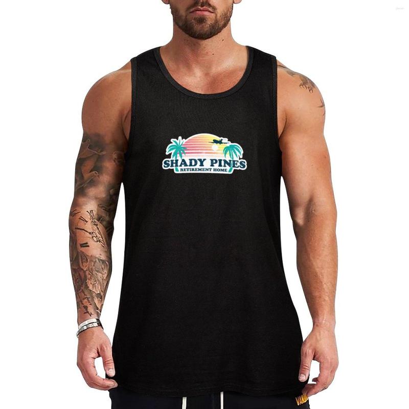

Men' Tank Tops Shady Pines Top T-shirt Men Sleeveless Gym Shirts Male Men' T-shirts, Black