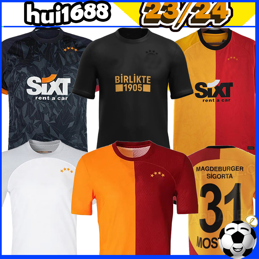 

23/24 Galatasaray soccer jerseys special blackout 2023 Mostafa Mohamed Marcelo LEMINA Saracchi DIAGNE ICALDAU EMRE KILINC FEGHOULI kturkoglu Alexandru men player, 23-24 home patch