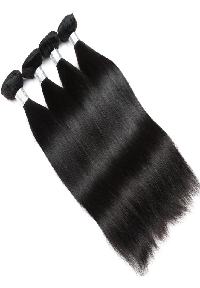 

12A Straight Raw Human Hair 4Bundles Brazilian Peruvian Malaysian Indian Hair Extensions6685455, Natural color