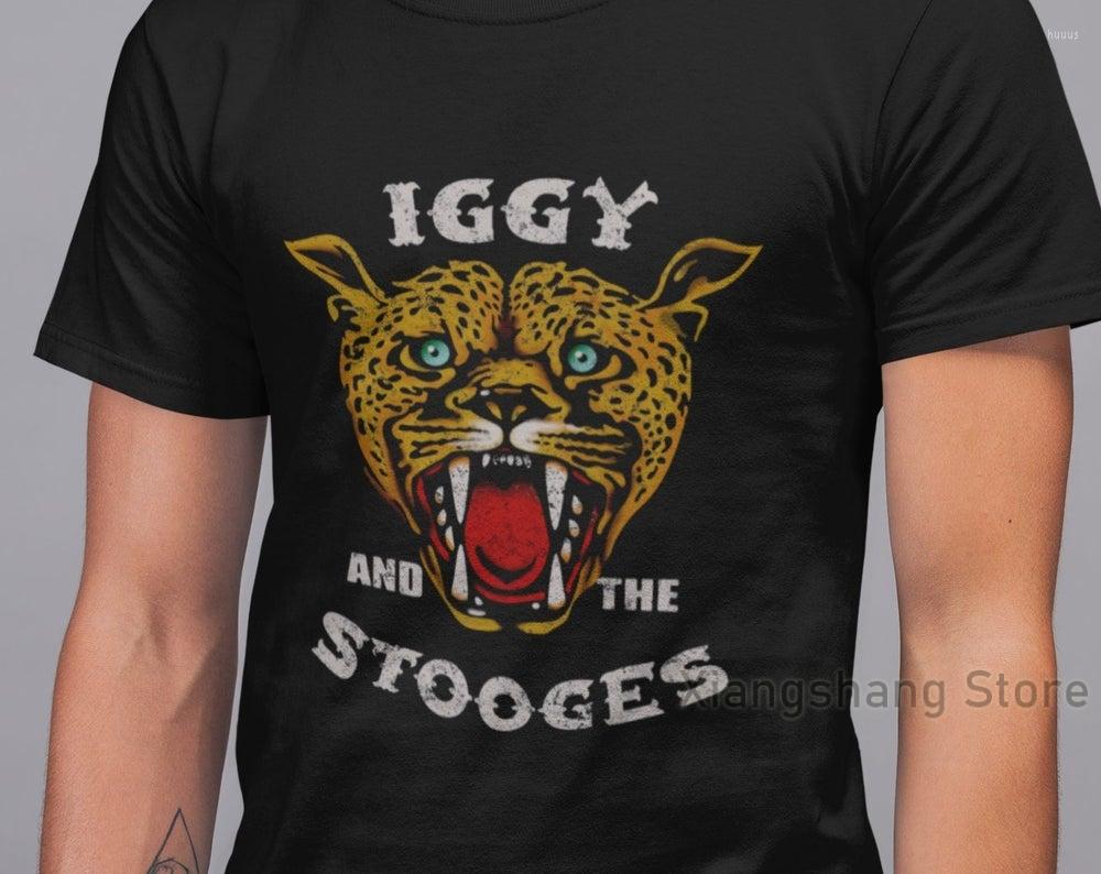 

Men's T Shirts Iggy And The Stooges Cheetah T-Shirt Limited Edition Vintage Style Design Unisex 70s Rock Roll Punk, Women-blue