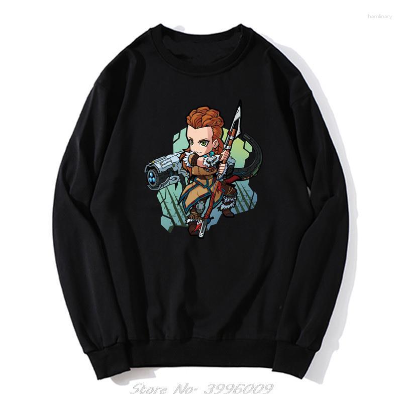 

Men's Hoodies Horizon Zero Dawn Action Game Cute Aloy Hoodie Vintage Anime Men Pullover Oversized Sweatshirt Sweater Streetwear Harajuku, Gray