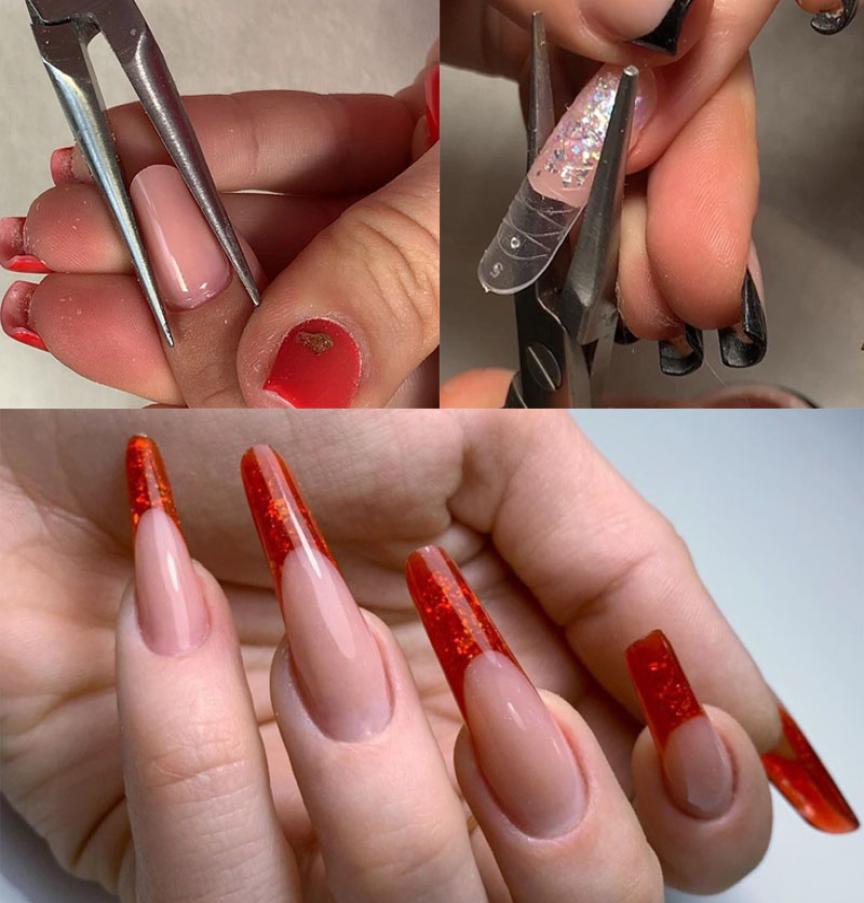 

Acrylic Nail C Curve Pincher Pinching Tool Clamp Shaping Tweezers Nails Extension Clips1246287, Light yellow