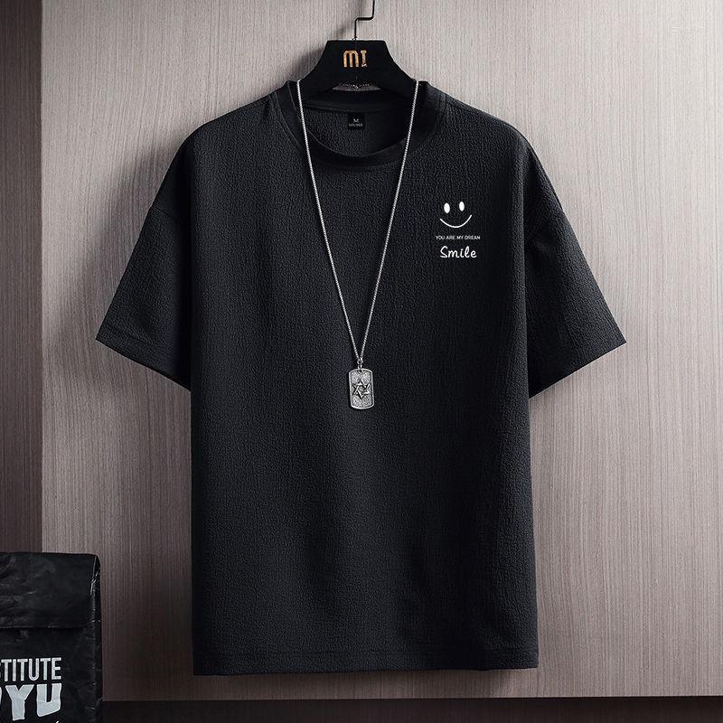 

Men's T Shirts Fashion O-Neck Loose Printed Letter Tee Shirt Men's Clothing 2023 Summer Oversized Casual Pullovers All-match T-Shirt, My01 black