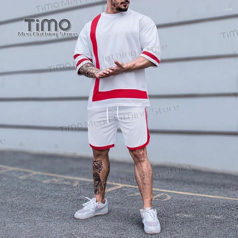 

Men's Tracksuits 2023 Summer T-shirt Set 3D Printing Tee Shorts 2 Piece Street Fashion Casual Style High Quality Men Tracksuit, 18