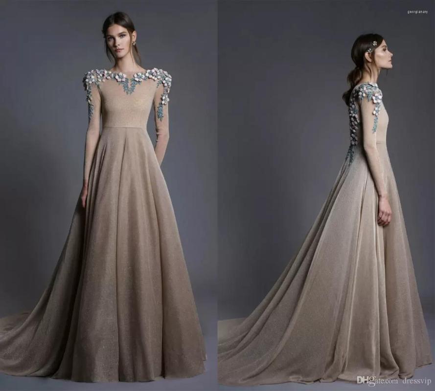 

Party Dresses Champagne Prom A Line Bateau Neck Embroidery Beaded Sweep Train Evening Dress Custom Made Plus Size Formal Gowns, Black