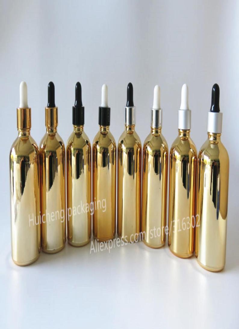 

10 X High quality 100ml gold glass dropper bottleHigh temperature gold plated glass vial100cc Thick Glass Bottle4765289