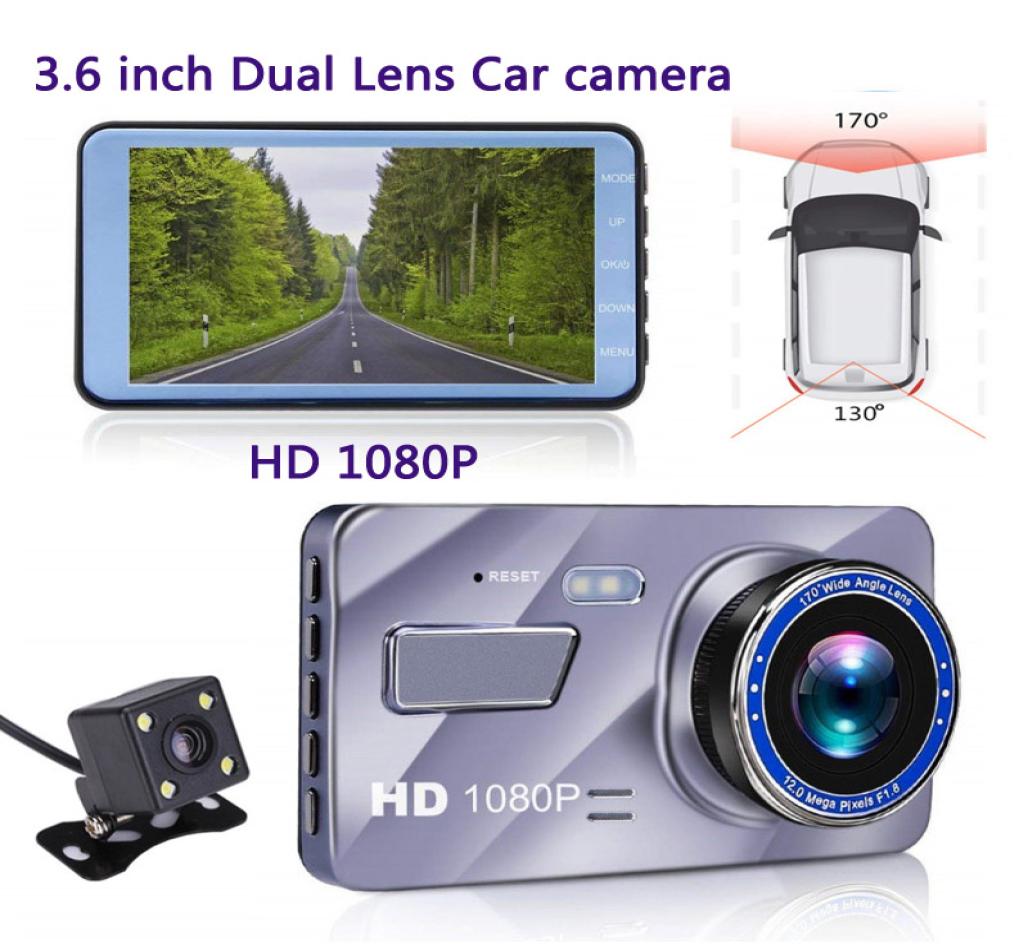 

A10 Dual Lens Car Dashcam 1080P Dashboard Camera 36 Inch Lens HD Night Vision Vehicle Driving DVR Recorder Monitor7577160