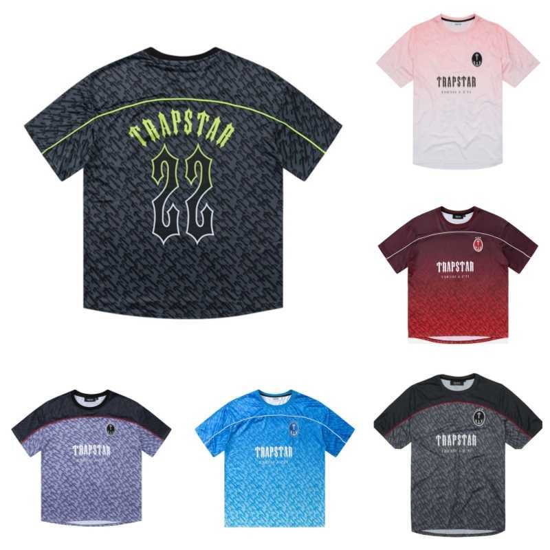 

Mens Trapstar t Shirt Football Jersey Summer Casual Loose Short Sleeve Hip Hop High Streetwear Stree Fashion Tops Hgsv, Purple