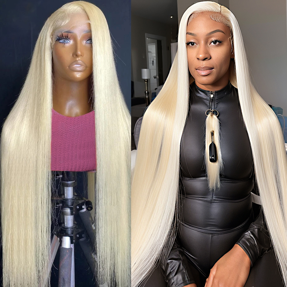 

Straight 613 Honey Blonde Lace Front Human Hair Brazilian Wigs Colored Transparent Lace Frontal Wigs For Women