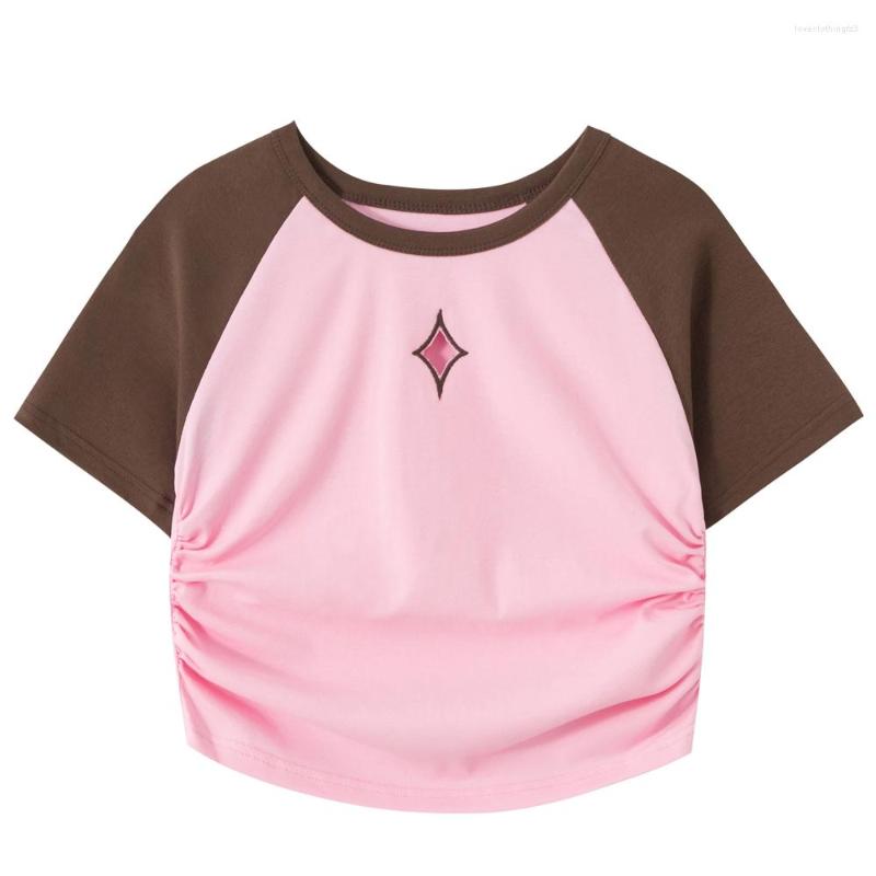 

Women' T Shirts Patchwork Shirt For Women Streetwear Hip Hop Tshirt Harajuku Summer Short Sleeve T-Shirt Couple Tops Tees, Gray