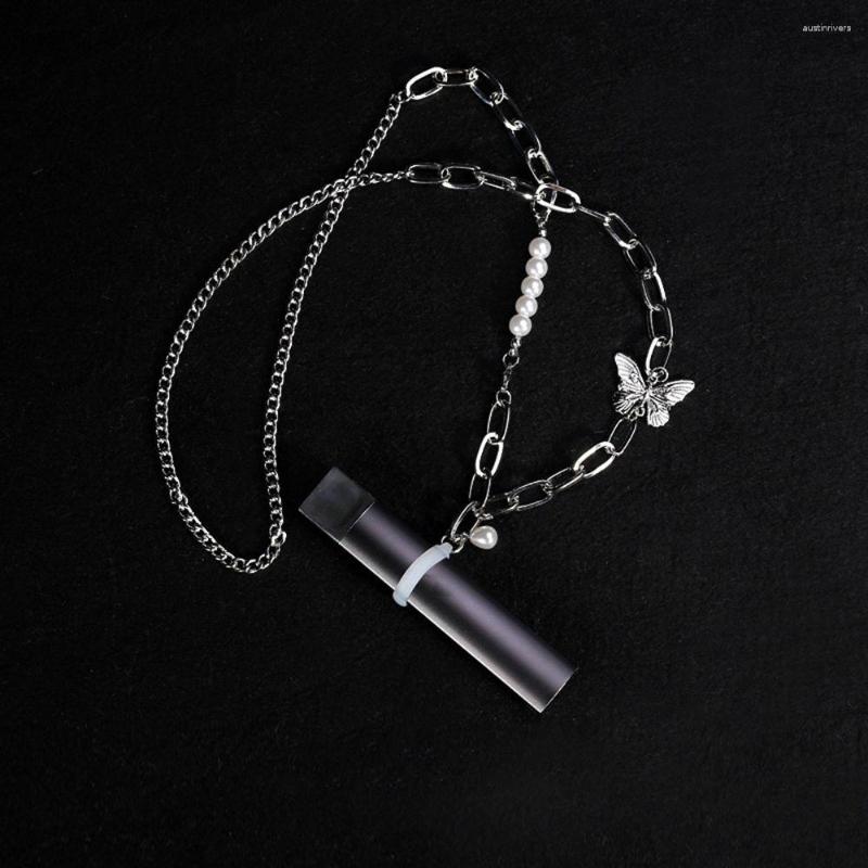 

Chains Anti-lost Chain Lanyard Industrial Functional Style Universal Silicone Hanging Ring Halter Rope Hip Hop Butterfly Necklace