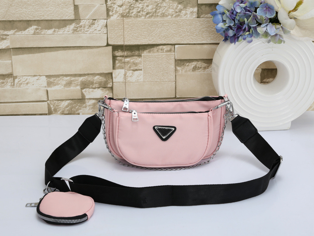 

Luxurys Designer Bag For Women Three-in-one Underarm Bag Hobo Crescent Bag Nylon Canvas Chain Bag Single Shoulder Diagonal Handbag Crossbody Bags Black Purses 80653
