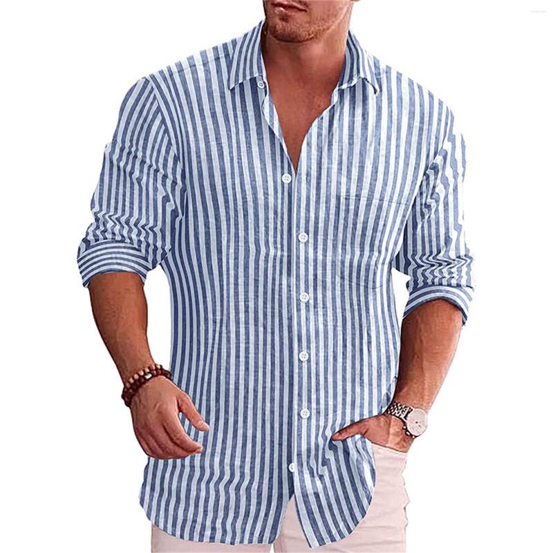 

Men' T Shirts Fashion Long Sleeve Plaid Button Down Casual Dress Shirt Non Shrinking For Men, Blue