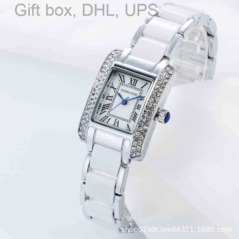 

SUPERCLONE Luxury watch Tank Cart fashion women luxury small and simple waterproof temperament versatile ceramic domestic, Phnom penh white