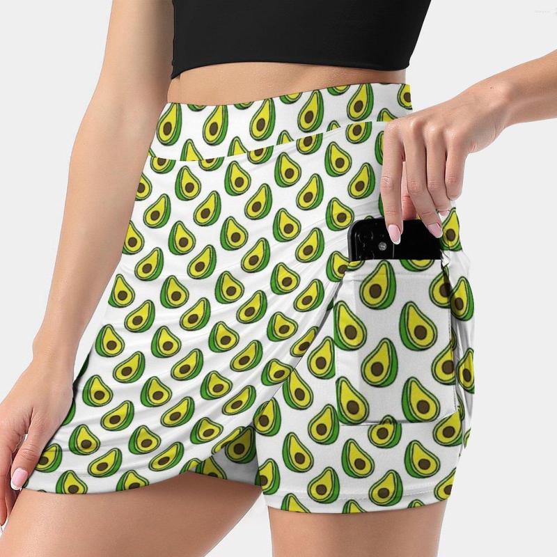 

Skirts Avocado Doodle Pattern Women' Skirt Sport Skort With Pocket Fashion Korean Style 4Xl Nutrition Oil Organic, Amq