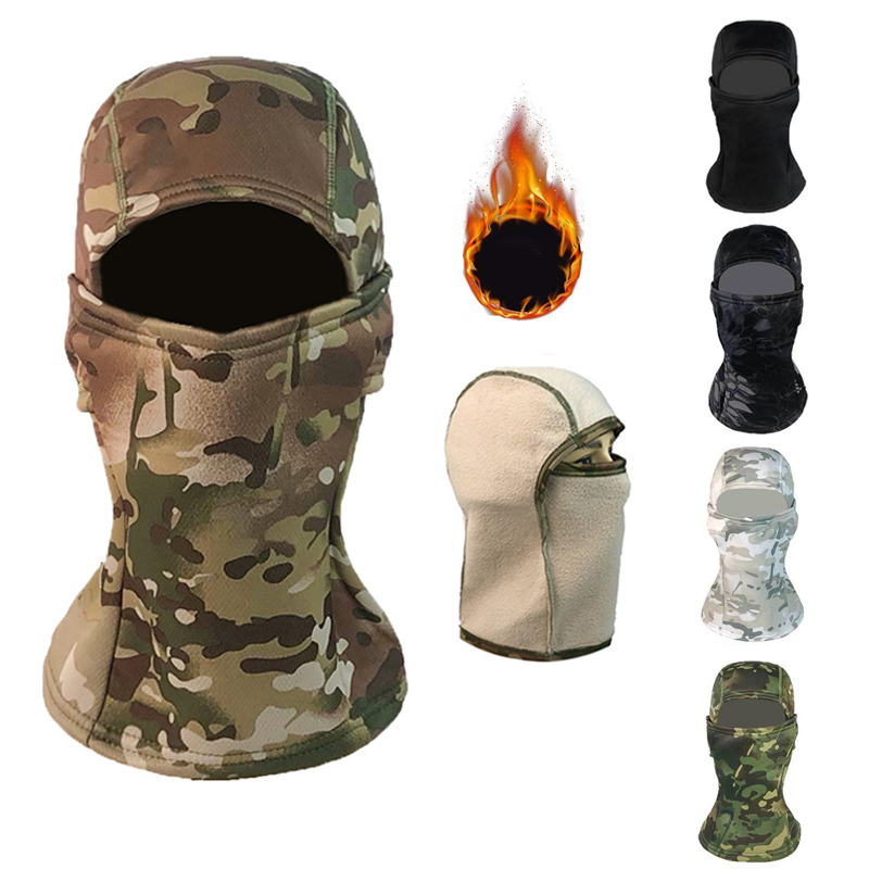 

Ball Caps Winter Balaclava Militar Full Face Mask Outdoor Skiing Thick Fleece Cycling Chieftain Hat Riding Warm Head Cover for Men 230628, 03