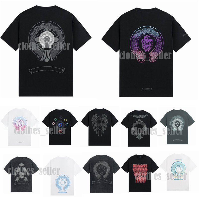 

Men's T-shirts Luxury Classic Mens t Shirts Ch Brand Fashion Men Sanskrit T-shirt Horseshoe Heart Cross Designer Tshirts Man Hip Hop Chromes, 51#