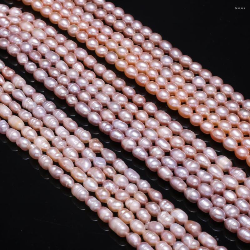 

Beads Natural Freshwater Pearl A Rice Shape Purple Pearls For Necklace Bracelet Accessories Jewelry Making DIY Size 4-5mm
