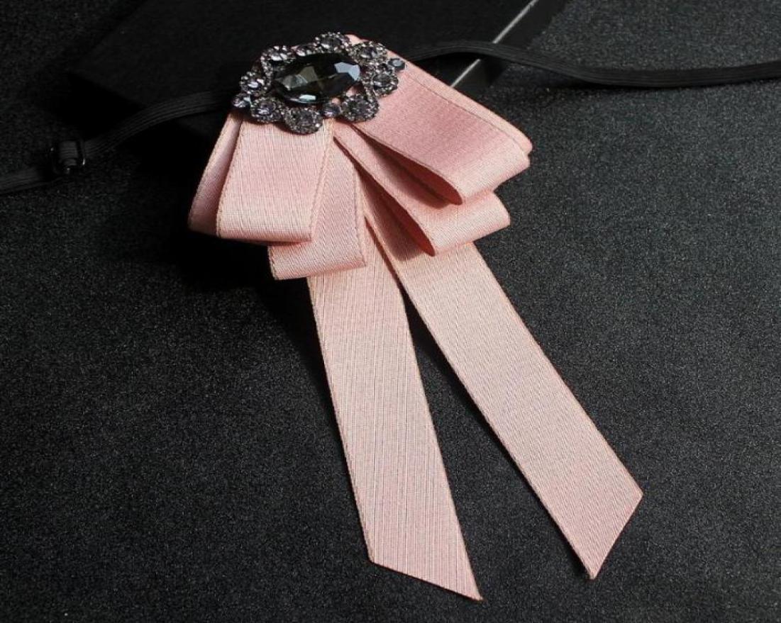 

Bow Ties British Men Women Retro Neck Shirt Collar Tie Cravat Vintage Elastic Band Rhinestone Alloy Butterfly Uniform Ribbon Bowti7749017