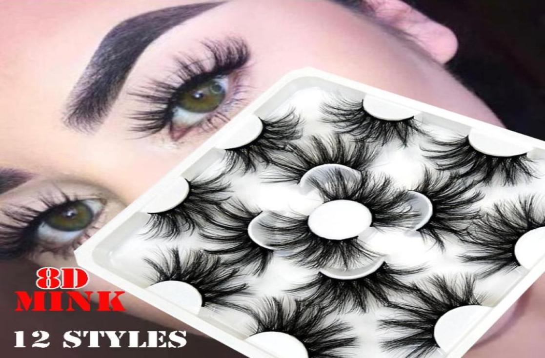 

7 Pairs Mink False Eyelashes 25mm Dramatic Eyelashes Thick Mink Lashes Natural Volume Eyelash Extension Handmade Fake Lash6185082
