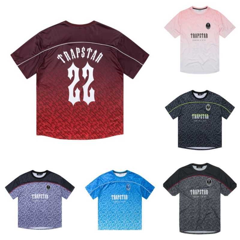 

Mens Trapstar Tees Football Jersey Summer Casual t Shirt Loose Quick Short Sleeve Underlay Tops Men Wonmen T-shirt Zyxu, Gray
