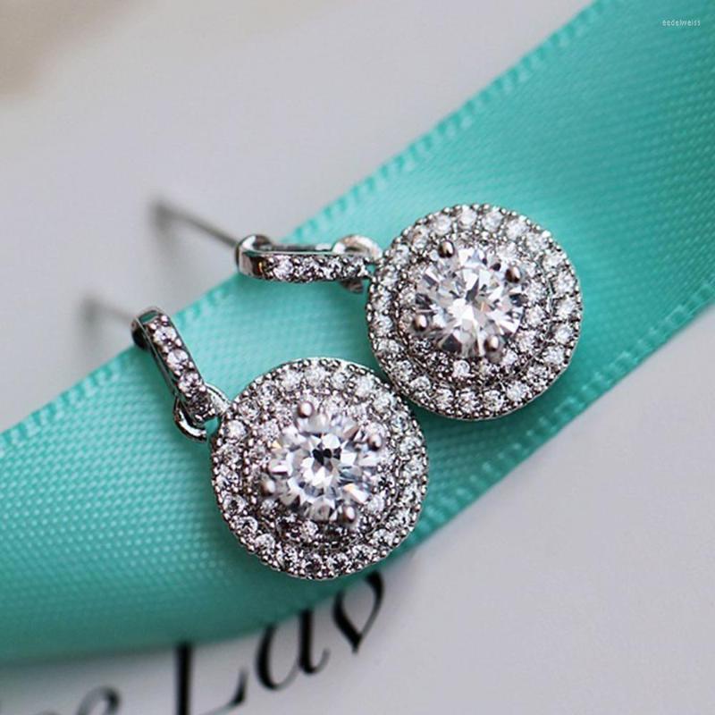 

Stud Earrings WPB Premium Women's Shiny Imitation Moissanite Female Luxury Jewelry Brilliant Zircon Design Girl's Gift Party