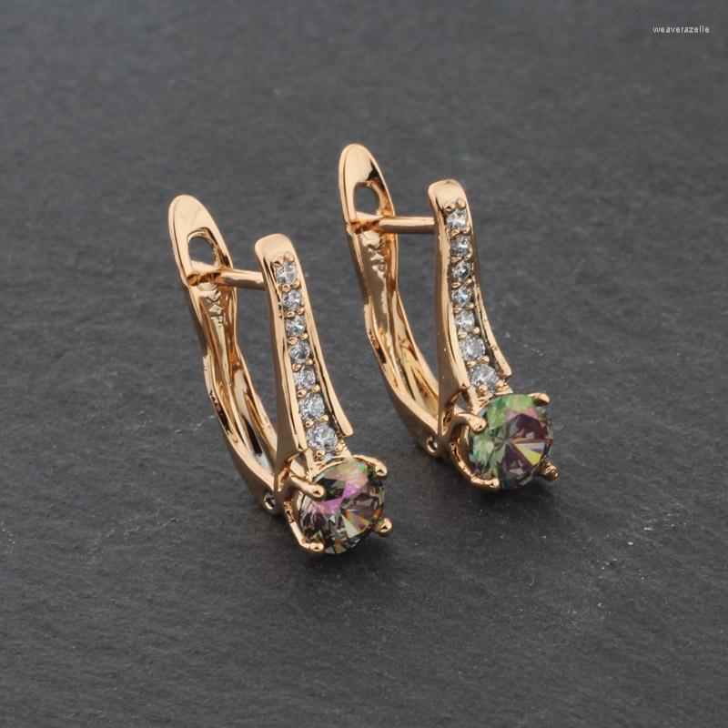 

Dangle Earrings Trend Jewelry Vintage Round For Women 2023 Luxury Zircon Natural Stone Trendy Fashion