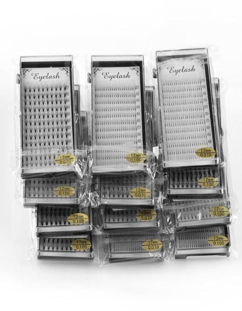 

False Eyelashes 1Box Fashion 817 Mm Individual CD Curl Russia Premade Volume Fans Quickly Graft Lashes Extension 3D5D10D20D5406662