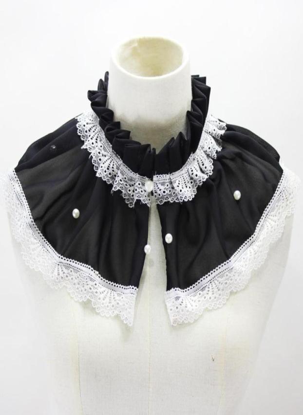 

Bow Ties Sitonjwly 2021 Women Stand Fake Collars Black Necklace Choker False Dress Detachable Collar Neck Ruff Shawl Nep Kraagie6575398