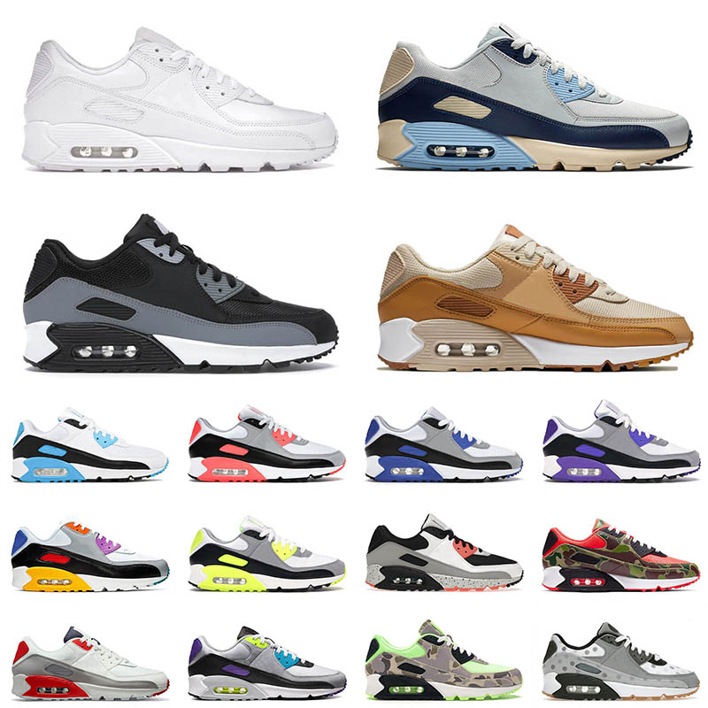 

Designer Men Women 90 Top Brand Running Shoes Big Size 12 13 Triple White Cool Grey Blue Void OG Sneakers Caramel Infrared 90s Trainers Sneakers 36-47, C4 40-45