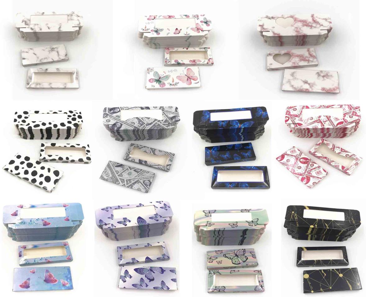 

Eyelash Packaging Box Whole 100 Pcs 3D Mink Lashes Bulk Empty Box 25mm Mink Eyelashes Cases False Eyelashes Paper Box H k7985529