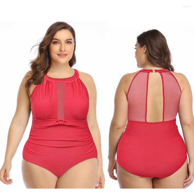 

Women's Swimwear 2023 Swimsuit One Piece Women Plus Size Swim Swimming Bathing Suits Larges Big Plussize Black Red Beachwear For Female