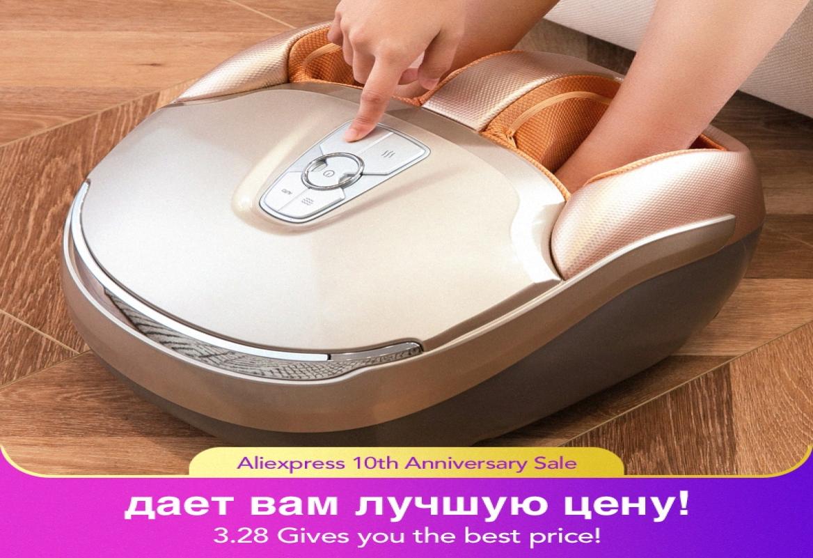 

MARESE Electric Foot Massager Vibration Massage Air Pressure Machine Heating Roller Shiatsu Kneading Massage Device nini1043578