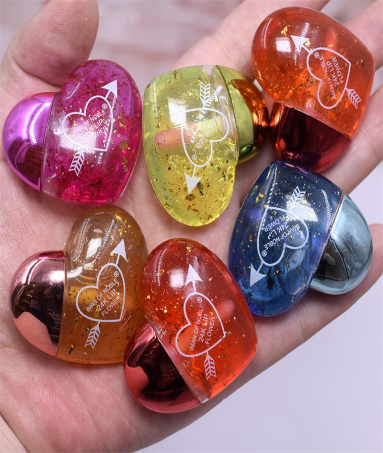 

Mirror Clear Changing Color Lip Gloss Heart Shaped Pearly Glitter Jelly Lips Oil5064110, Army green