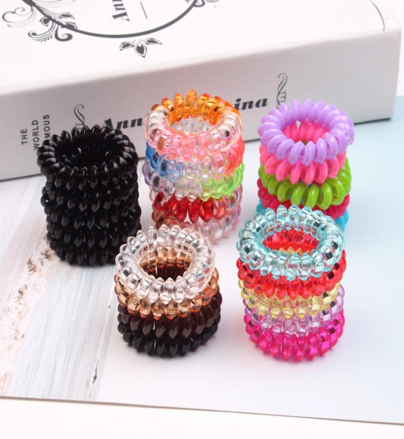 

Elastic Hair Bands Telephone Ring Chain 37cm Hair Tie Rope Bracelet Ring cute Baby Girl Ponytail Holders Hair Accessories Headwea6961756, Red