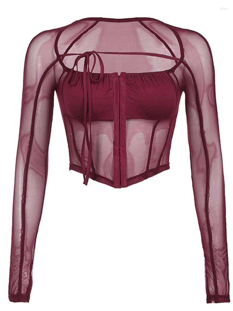 

Women' Tanks Women Ultra Thin Cardigan Tops Long Flare Sleeve Front Tie Up Flower Print Crop Top For Street Beach Sun Protection ( 13-Red